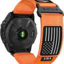 Rugged Nylon Band for Garmin Fenix 7X / 7X Pro / 6X / 6X Pro / 5X / 5X Plus, Fenix 8 51mm, 26mm QuickFit Replacement Strap Tactical Woven Sport Band for Instinct 2X Solar, Tactix Delta