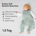 BubblePanda Rayon Made from Bamboo Toddler Sleep Sack with Feet 6-12 Months 1.0 Tog Ultra Soft Toddler Sleeping Sack Baby Sleep Bag Walker Quilted Wearable Blanket with Legs 2-Way Zipper Lightweight