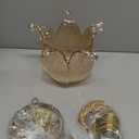 Glass Flower Pendant Light Lily of The Valley Decorative Chandelier with Adjustable Cable E27 Lamp Holder Single Lamp Lighting Fixture, Amber