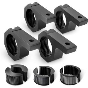 Nilight - 90020D 4PCS Mounting Bracket Kit LED Off-Road Light Horizontal Bar Tube Clamp Roof Roll Cage Holder, Black (For 1"/1.5"/1.75"/2"Bar)