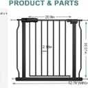 Extra Wide Baby Gate Tension Indoor Safety Gates Black Metal Large Pressure Mounted Pet Gate Walk Through Long Safety Dog Gate for The House Doorways Stairs(52.76"-57.48"/134-146CM, Black)