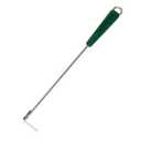 18" Green BBQ Ash Tool for Big Green Egg Ash Rake Ash Cleaner for BGE Kamado Accessories Long Handle Cleaner with Scraper Stainless Steel Charcoal Pellet Grills Wood Burning Stove