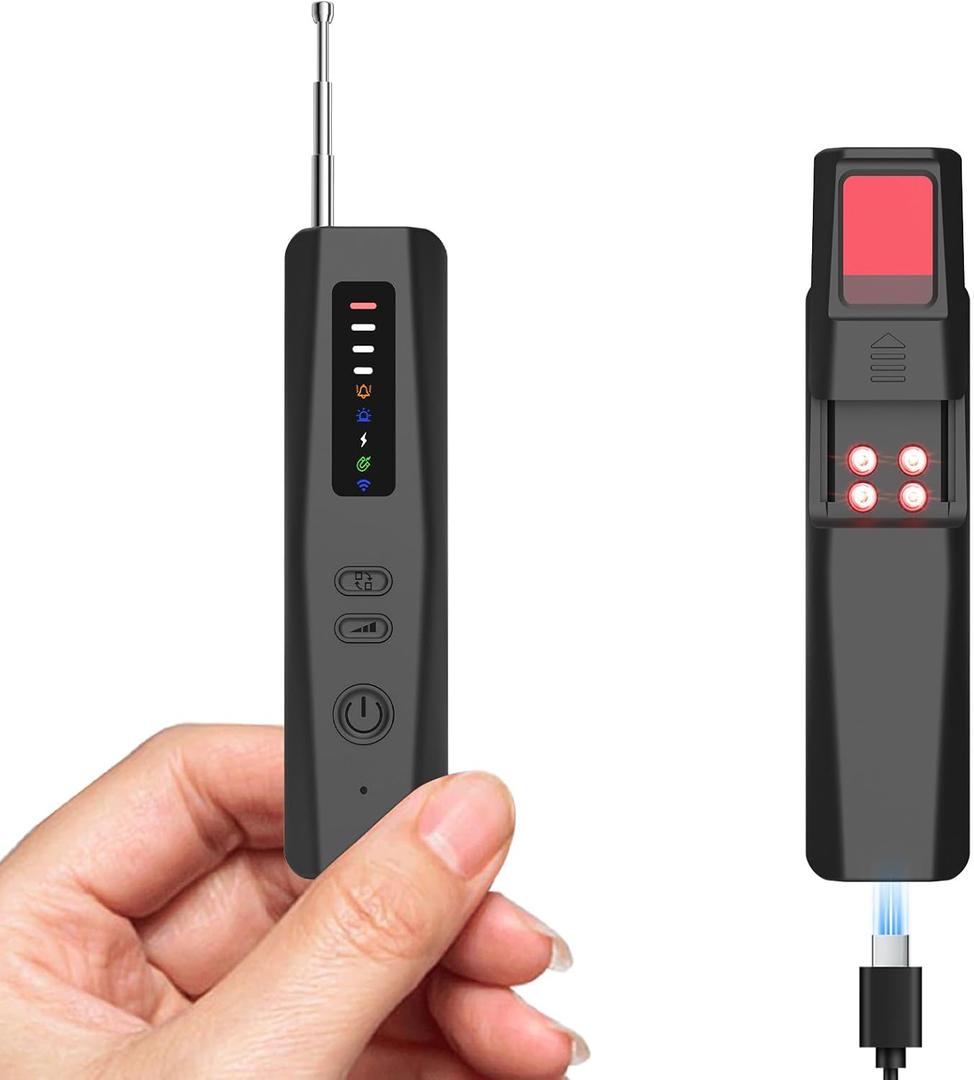 DREAMME Hidden Camera Detector with Silent Vibration  5-in-1 RF Bug Sweeper for GPS Trackers & Wireless Devices, Adjustable Sensitivity, Portable Anti-Spy Scanner for Hotel, Travel, Home & Office