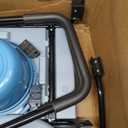 Bedside Commode - Rolling Shower Chair with Wheels - Portable Toilet for Elderly - Rear Locking Wheels 7-qt Commode Bucket Included, HDB-601A