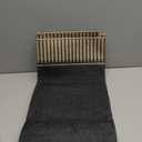 Moynesa Striped Border Easy Jute Outdoor Patio Rug 3x5, Washable Entryway Rug Non Slip with Rubber Backing, Farmhouse Modern Carpet for Backyard Bedroom Living Room Kitchen, Black