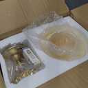 Bofea-Gold Semi Flush Mount Ceiling Light,Brass Light Fixture,Vintage Milk Yellow Glass Flush Mount Ceiling Lights,Hallway Light Fixtures,Mid Century Chandelier for Foyer Bedroom Bathroom