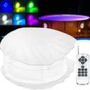 Magnetic Wall Pool Light for Above Ground Pool Swimming Pool, 120V RGB Color Changing with 33ft Cord, IP68 Waterproof, Magnetic Pool Wall Light with Remote Control (120V-RGB+White)