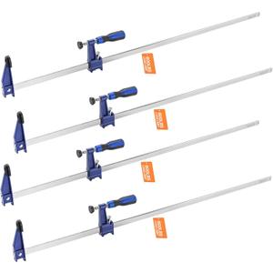 VEVOR Bar Clamps for Woodworking, 4-Pack 36 inch Opening, Lockable F-Clamp with 600 lbs Load Limit, 2-1/2 inch Depth, Cast Iron and Carbon Steel, Easy to Use, Wood Clamps for Woodworking Metal Working, Medium-Duty, 36"(4 Pack)