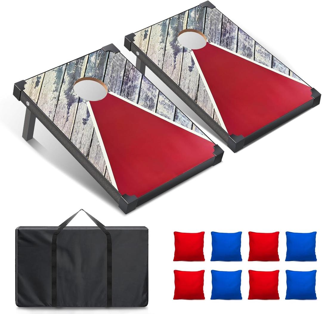 3x2ft Cornhole Set for Adults with 8 Bean Bags & Carry Case for Corn Hole