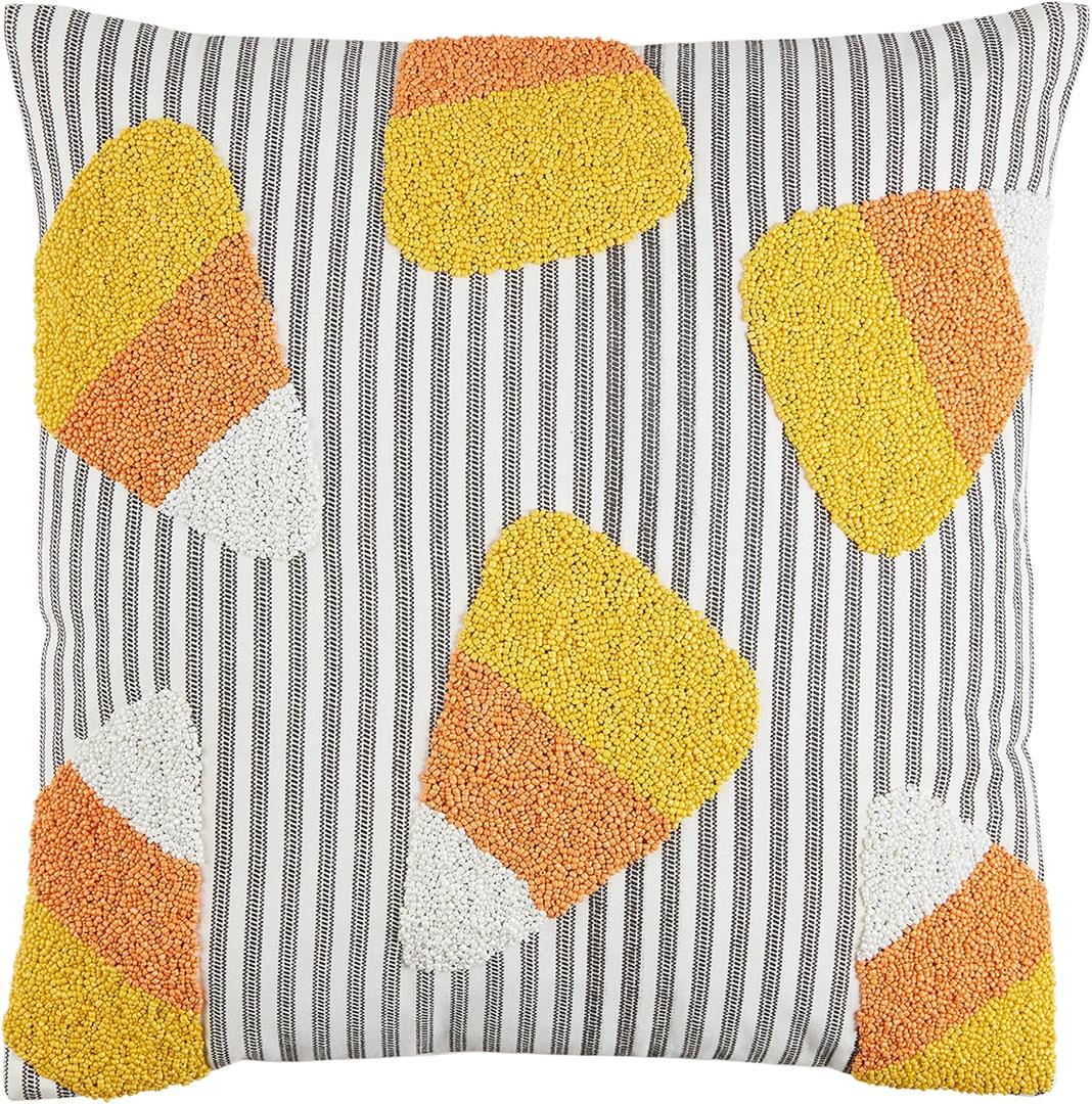 Mud Pie Halloween Pillow, Candy Corn