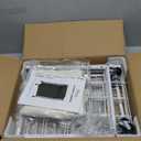 WOWLIVE Laundry Hamper with Wheels,Metal Wire Frame Rolling Laundry Basket with Removable bag,100L Dirty Clothes Hamper Organizer Dorm Room Storage for Bedroom,Bathroom,White (100L (16.9x 12.2 x 28.1 Inches))