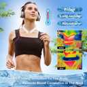 2 x Neck Cooling Tube, Portable Wearable Cooling Neck Wraps Freezes Below 64F, Reusable Ice Ring Body Cooling Products for Indoor Outdoor Sports, Outdoor Workers (White, L)
