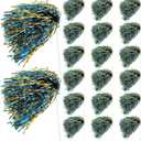 PullCrease 20 Pcs School Spirit Shakers Bulk, Cheerleader Pom Poms for Adults Sports Team Party Dance Football Basketball Volleyball Homecoming Fan Celebration Sporting Event(Blue and Gold)
