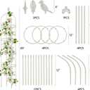 Garden Obelisk Trellis for Climbing Plants Outdoor 6 Ft Rose Bush Round Trellis for Pots Rustproof Metal Pipe with Plastic Coated Plant Flower Trellises for Clematis Vine Jasmine Support