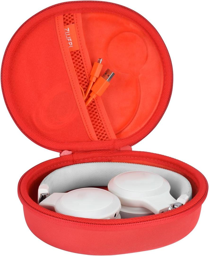 EVA Hard Headphone Case for JBL Tune 510BT / 520BT / 500BT / 660NC / 670NC / 570BT / 525BT / 600BTNC, JBL Live 460NC / 670NC / 400BT / JBL T450BT and Soundcore H30i, Samsung AKG - Red