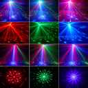 DJ Light with Stand,7IN1 DJ Disco Party Light with Stand&Carry Bag RGB Par Lights,Rotating Ball,Strobe,UV Lighting by DMX Sound Activated Remote Control for Parties Gig Bar Stage