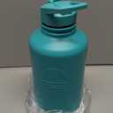 64 Oz Insulated Water Bottle with Strap Stainless Steel Sports Water Bottle with 3 Lids (Straw, Chug and Flip Lid) Leak Proof Metal Half Gallon Jug for Men & Women - Teal