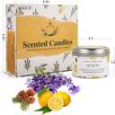 Scented Candles for Home, 6.4 oz Long Lasting Scented Candles Set,Cedar Candles for House & Lavender Candle for Stress Relief,Lemon/Puresage Candles Gifts for Women& Men-4 Pack