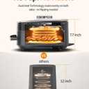 EDENPEER 6 Quart Large Air Fryer, Top & Bottom Dual Heat, No Shake, No Flip, 6 QT with Unique Design