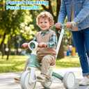 LOL-FUN 5 in 1 Toddler Tricycles for 1-3 Year Olds Boys Girls Toy, Baby Balance Bike 1 Year Old Kids Gift with Parent Steering Push Handle