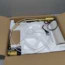 Nintiue Upgraded Modern Arc Dimmable Tall Standing Floor Lamp with Linen Shade, 1200 Lumens LED Bulb Included, for Living & Reading Room, Bedroom, Office & Nursery, Gold