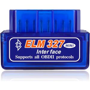 Sun Walker ELM327 OBDII Car Auto Diagnostic Scanner, Professional ELM327 Interface Bluetooth Failure Detector, Mini Wireless Engine Fault Code Reader Compatible with OBD2 Vehicles (1 PCS)