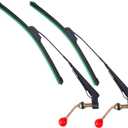 UTV Wiper Kit Hand Operated Manual Windshield Wiper Kit Compatible with Polaris Ranger RZR Can Am Maverick X3 Commander Defender Pioneer Golf Cart-2 Pack