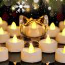 Merrynights LED Tea Lights, 22-Pack Battery Operated, Long-Lasting 200 Hour Flameless Candles, Flickering for Halloween & Fall, Warm Yellow, 1.5'' D x 1.25'' H