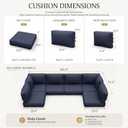 14 Pcs Outdoor Cushion Slipcovers All-Weather Patio Sofa Cover, Covers Only 14 Pcs Outdoor Cushion Slipcovers Dyed colorwoven fabric Water Resistant, UV Fade Non-slip with Zipper for Patio Furniture