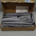 Clothing Rack, 55.51 Inch Heavy Duty Clothes Rack Rolling Garment Rack with Wheels and Bottom Shelf, 130LB Capacity Clothes Racks for Hanging Clothes, Coats, Shirts, Sweaters, Skirts, Black (Single)