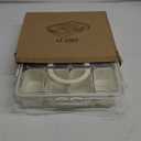 shopwithgreen Divided Serving Tray with Lid and Handle, Portable Snackle Box Charcuterie Container for Party, Veggies, Snack, Fruit, Nuts, Candy, Christmas Tray Snack Box for Entertaining, Picnic (8 Compartments, White)