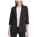 Calvin Klein Womens Suit Separate Office Wear Open-Front Blazer Black 12