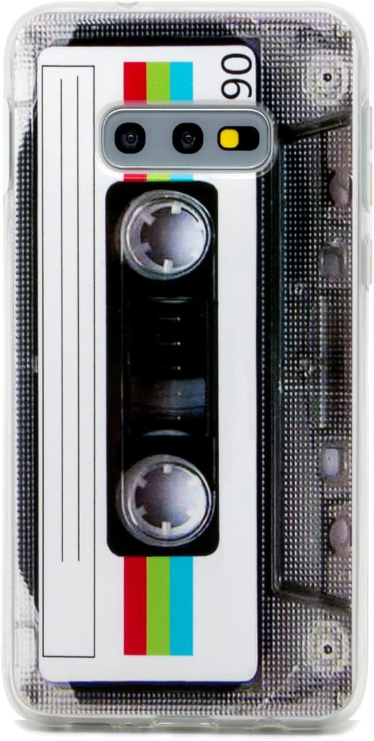 FAteam Case for Galaxy S10e Shockproof Scratchproof with TPU Soft Bumper Retro Cassette Tape Case Compatible with Samsung Galaxy S10e