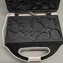 Dinosaur Mini Waffle Maker for Kids, Mini Pancake Maker Machine for Halloween, 8 Different Shaped Dinos in Minutes, Electric Non-Stick Waffle Iron, White