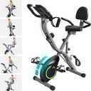 Foldable Exercise Bike Stationary Bikes for Home, 5 IN 1 Indoor Workout Bike, Cycling Bike with 16-Level Quiet Magnetic Resistance, 6.6 LBS Flywheel and 300LBS Capacity, 2025 Designed 817 X-bike
