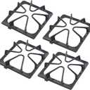 W10447925 Stove Grates Replacement for Whirlpool Stove Top, Gas Burner Range Grate for Maytag Amana Inglis Kirkland Cooktop Parts, Range Surface Grate Cast Iron Oven Grates Burner Rack Sets 4 Pack