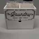 Longzhuo Dryer Sheet Holder, Laundry Pods Container(2 Pack), for Store Dryer Balls, Fragrance Enhancers, Clothespins, and More, White