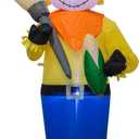 AJY 6 Feet Fall Thanksgiving Harvest Inflatable Scarecrow with Corn Blow Up Indoor Outdoor Yard Lawn Decoration