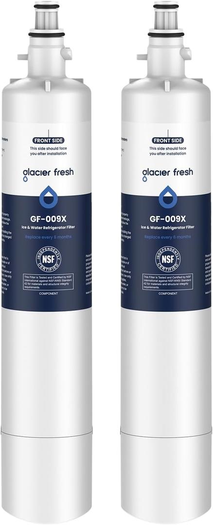 GLACIER FRESH Replacement for RPWFE, RPWF (Built-in CHIP) Refrigerator Water Filter, Compatible with GFE28GYNFS, GFE28GELDS, PFE28KELDS, PFE28KYNFS, GFD28GELDS, PWE23KELDS, PWE23KMKES, 2 Pack