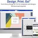 Avery Printable Place Cards with Sure Feed Technology, 1-7/16" x 3-3/4", Textured Ivory, 150 Blank Tent Cards for Laser or Inkjet Printers (5012)