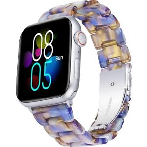 BINLUN Compatible with Apple Watch Bands 42mm 44mm 45mm 46mm 49mm for Women Men Lightweight Resin Watch Straps Compatible with iWatch Series 3 2 1