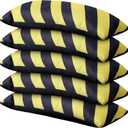 5 Pcs Umbrella Base Weights Canopy Weights Sandbag 55 Lbs Fillable Straight Sandbag for Outdoor Patio Garden Backyard Poolside Accessories (Yellow)
