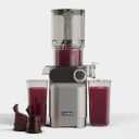 Anybear Cold Press Juicer, 200W Masticating Slow Juicer 4.3" Large Feed Chute Fit Whole Fruits Vegetables | Upgraded Auger | Tritan Material | BPA Free | Juice Recipes (SilverGray CAO3)