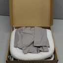 Zakkart Foldable Cat Hammock for Window - Cordless, Embeded Machine Washable Bed, Robust Metal Frame - Cat Window Perch for Large Cats and Kittens (White Bolster Bed, Medium)