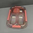 Stainless Steel Bento Lunch Box, 31oz/900ml 3-Compartment Leakproof Bento Container for Adults, Metal Lunchbox Ideal for Office, Work, Travel, Dishwasher Safe