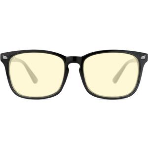 TIJN Gaming Glasses Blue Light Blocking Glasses for Women Men Nerd Eyeglasses Screen Fatigue Anti UV Glare, Black(Gaming Glasses)