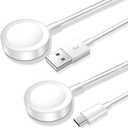 3 x Magnetic Charging Cable for Apple Watch Charger,[USB C Port] Wireless Charging Cable Compatible with iWatch Series Ultra/10/9/8/7/6/SE/SE2/5/4/3/2[3.9FT/1.2M],White