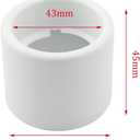 ZYAMY 4PCS Socket Shade Ring Metal Lampshade Sleeve Ring Diameter 1 to 1/2 inch Fixed Glass Shade Replacement Lamp Socket Ring Snap Head Ring Lamp Fixture Matching for Ceramic Sockets White