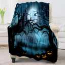 Cute Halloween Blankets for Kids/Teens/Women/Men/Adults, Spooky Blanket for Boy/Girls/Toddler, Fall Throw Blanket for Couch 40"x 60"