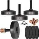 M8 Leveling Feet Heavy Duty, 2" Base Dia Adjustable Furniture Levelers with Felt Pads & Nylon Base for Workbench Cabinet Table, 1600LB Capacity Floor Protector